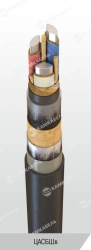 Power cable with aluminium conductors with paper insulation impregnated with viscous or non-flowing composition for voltage 6, 1