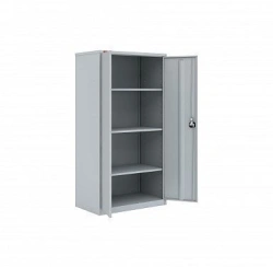 Filing cabinet on metal frame. Referent