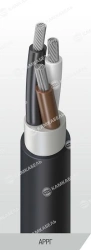 Power cable of EPRon® type with aluminium conductors, insulation made of ethylene propylene rubber for voltage 0,66, 1 kV of ARR