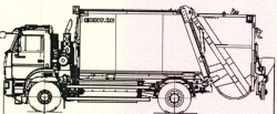 Rear-loading rubbish truck Presko 17 (KBR-P17KG), type KBR-P17KG, basic chassis: KAMAZ-53605-37
