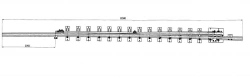 Curved frame rail with straight shank of project H01.003.2000.00-03