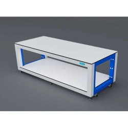 Laboratory mobile table reinforced Helicon. Size (DxHxH) 1600x800x750mm. Lower shelf. Section of the frame 80mm (H-C-1600-800)