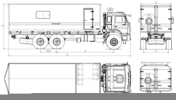 Trucks trucks mod. 5759N1 without CMU on the basis of KAMAZ chassis mod. 43118-37, 5350-37/TS KAMAZ mod. 43118-37