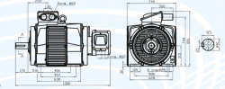 AC electric motors series 5ANK 315 asynchronous with phase rotor, power not more than 75 kW, but not more than 375 kW