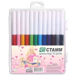 Crayons "Alice", 12 colours, washable, plastic pencil case, europodweight