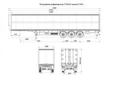 Semi-trailer-refrigerator Tonar 97862 with axles of TONAR models: 90422, 90424, 90431