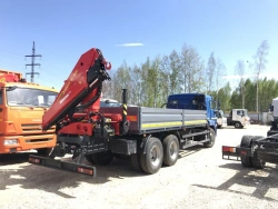 Special purpose vehicle with KMA type hydraulic loading crane on the basis of KAMAZ 43118 and its modifications 41K12N-Z070