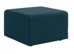 Upholstered pouffe on wooden frame
