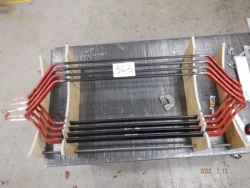 Stator section set for DSEA95-6 motor (power 950 kW, voltage 6,000 V, rpm 990) using RESIN RI technology.
