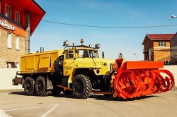 Cutter-rotor snowplough SFR-1 model 7963 MA on the basis of URAL 4320-60, 4320-72, URAL 5557-62 chassis.