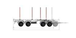 4-axle sliding spring-balanced 4-wheel trailer V-Trailer 306