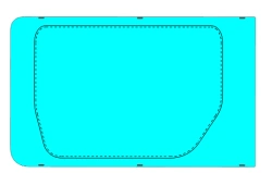 GAZ LCV middle door fixed glass (SG colour) Code 00223TDR06004