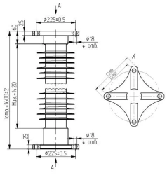 Insulator OSC 12,5-150-A05-3 UHL1