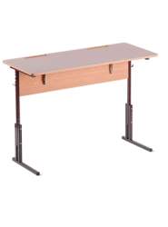 CLASSIC Two-seat pupil's table with adjustable parameters of height and inclination of the lid, type 2
