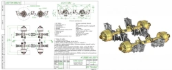 Axle unit MT-2900805.1410.2-2050 (low-frame, spring-loaded, biaxial, load capacity 24,0t)