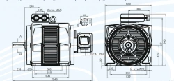 AC electric motors of 5ANK 355 C series asynchronous with phase rotor special increased power, power more than 75 kW, but not mo