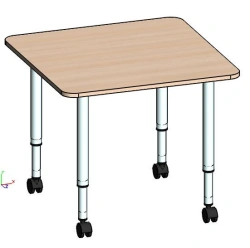 Children's square adjustable table on a metal frame, Art. SStoD-02