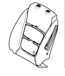 Left front seat backrest with P/B 1313603