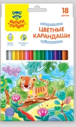 Watercolour pencils Multi-Pulti "Incredible Adventures", 18 colours, three-edge, sharpened, cardboard, europodweight