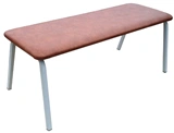 Hard metal-framed upholstered one-, two-, three-seater banquettes models BM1, BM2, BM3.