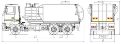 Side-loading rubbish truck model MK-3552-10