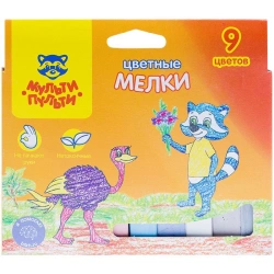 Multi-Pulti "Raccoon in Australia" crayons, 9 colours