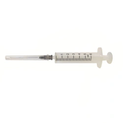 Injection syringe for single use double-detailed sterile with Luer tip, 6 ml capacity with injection needle