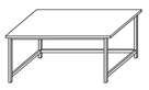 Metal-framed lab technician's table SL-5