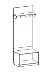 Hanger with bench for changing rooms (Trade mark Alliance-S)