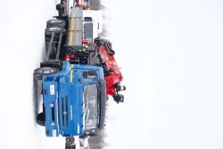 Special purpose vehicle with hydraulic loading crane of MKMA type on the basis of KAMAZ 43118 and its modifications 41K37N-U4