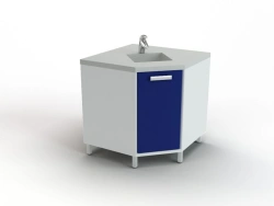 Corner module with sink, 102-002 UM, 850h850h850