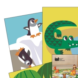 Playing board "Zoo".Cards