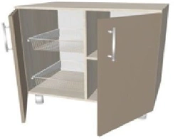 Double-door chest of drawers with nets KSTTM 2-05