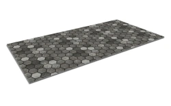 Moisture absorbent SHAHINTEX DIGITAL PRINT (15) "Mosaic" honeycomb 120x250 grey