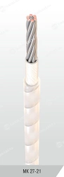 Wiring wire with combined insulation for operation at rated voltage up to 380 V with frequency up to 10000 Hz and at direct volt