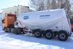 Semi-trailer-tanker CM, type PPCT3, modification 9999-0000010-08. Axial unit AGOS-3-GT7-00.00.000-01