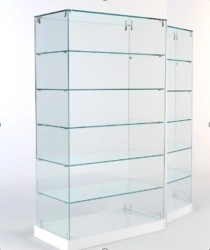 Display case, wood frame