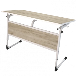 Pupil's table FrPU3r.2.3-5 (two-seater. adjustable. with adjustable angle of table top inclination)