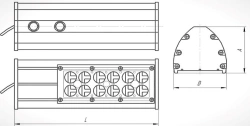 LED cantilever outdoor luminaire DCU URAL-SP 08-040-50-Sh1 UHL1