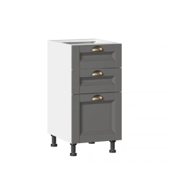 Amelie-3 LD.299800.000 Set of fronts for kitchen cabinet 400 with 3 drawers (Lux) (Onyx Grey)