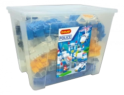 Constructor Bauer "Police" (70 l container, 8 instructions, thematic stickers)