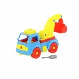 Constructor-transport "Excavator Car" (34 elements) (in a net), Article 73044.