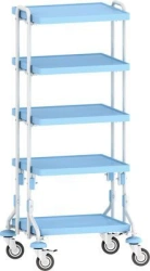 Five-panel laparoscopic trolley for placing and transporting laparoscopic devices and instruments TL-5-01 "KRONT