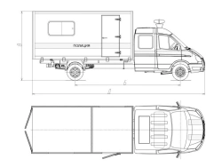Trucks with diesel engine mod. 3008CN-2 without CMU on the basis of GAZ chassis mod. 231073/TS GAZ mod. 231073