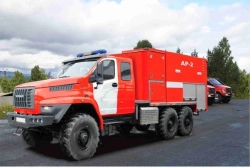 Fire hose truck AR-2, type 5883, modification 58814S, on chassis Ural-5557-78, 5557-80, 5557-82, 5557-84.