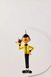 Licence Christmas tree toy made of glass "Judge with puck"