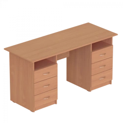 Two-desk writing desk with drawers
