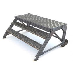 Mounting stand with 3 steps rolling aluminium PM-400-150
