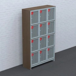 Locker for storage of personal belongings with individual cells