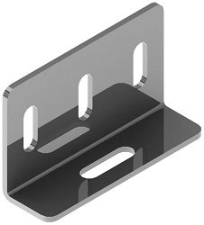 KTU-FXO 00 external cable gland retainer, with overall dimensions from 50 to 175 mm, metal thickness from 2,0 mm to 2,5 mm, stee